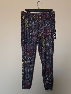 Black Multicolor Workout Leggings - DKNY NWT